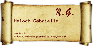 Maloch Gabriella névjegykártya